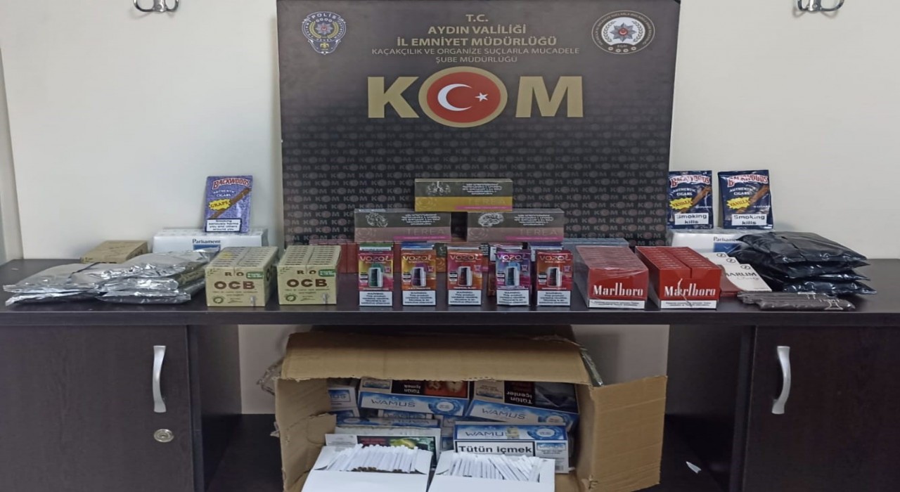 Aydında 11 bin 400 adet doldurulmuş makaron ele geçirildi