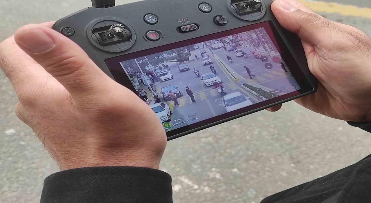Aydında drone destekli trafik denetimi
