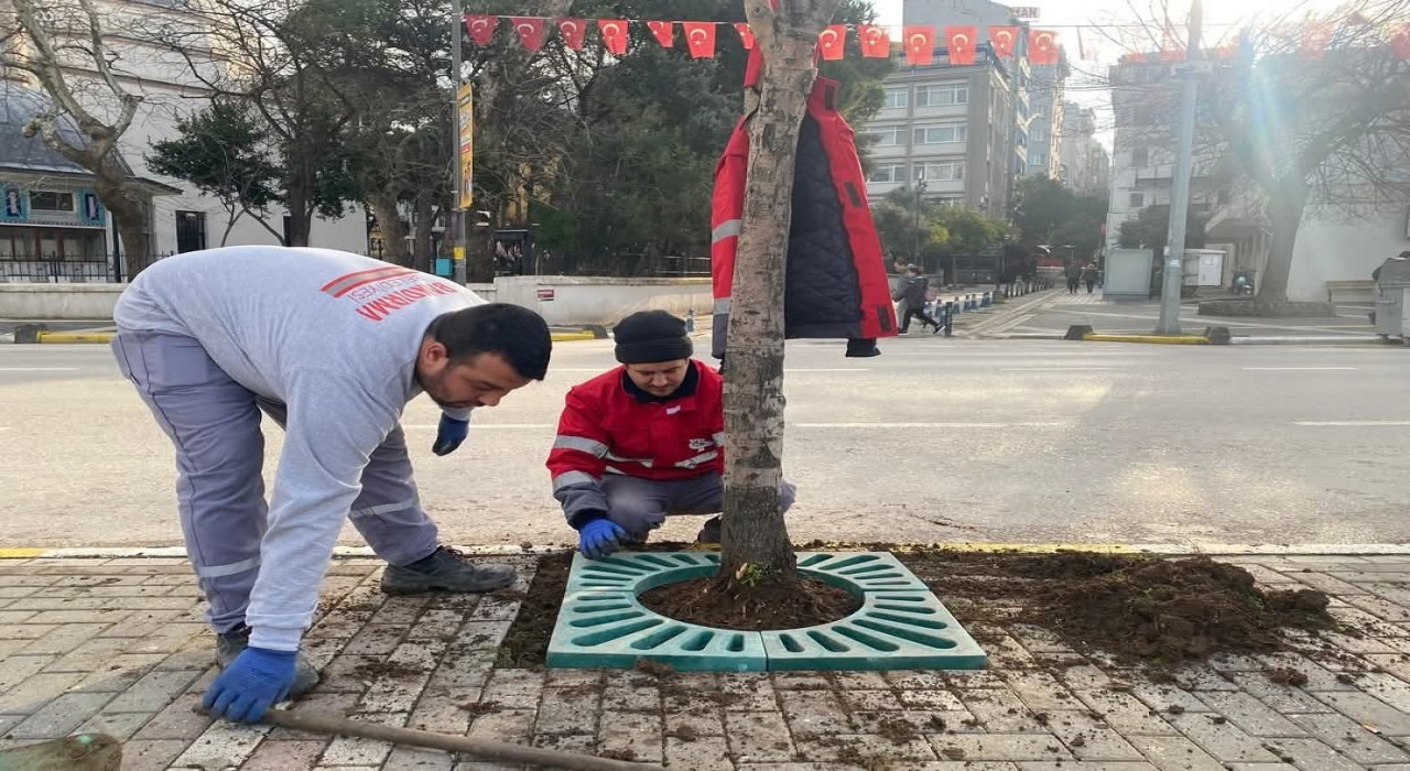 Bandırma Belediyesinden çevre dostu kaldırım düzenlemeleri