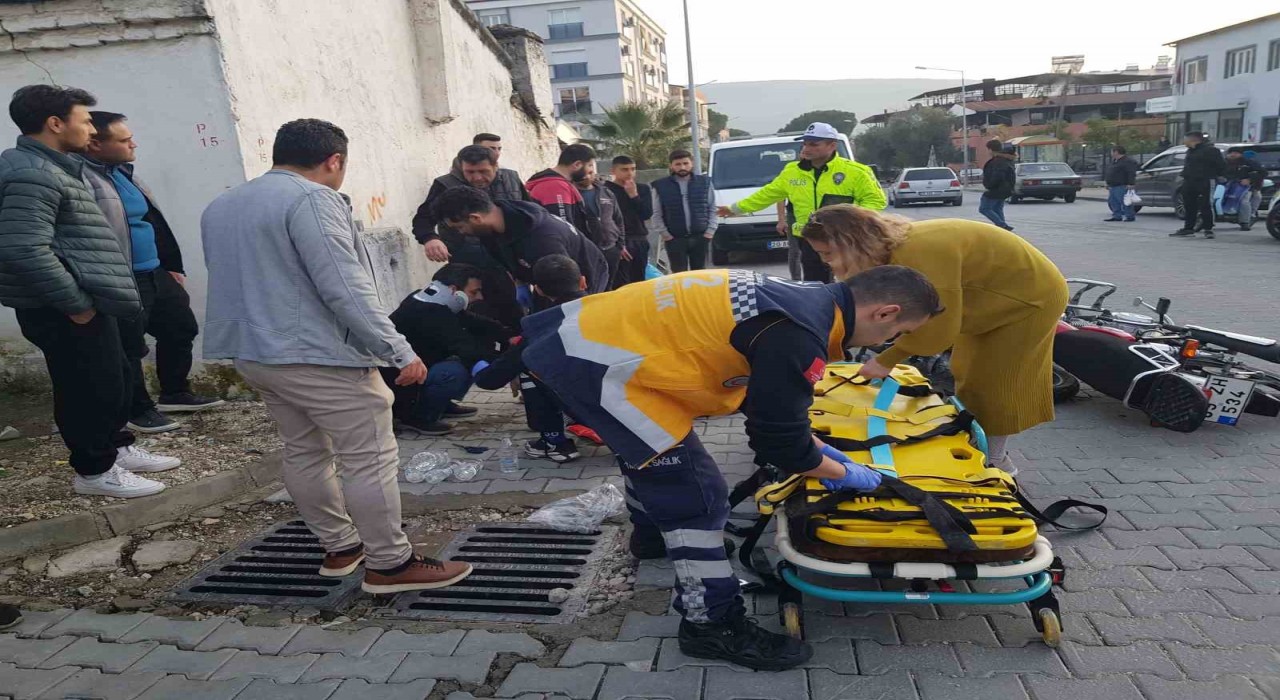 Buharkentte motosiklet kazası: 2 yaralı