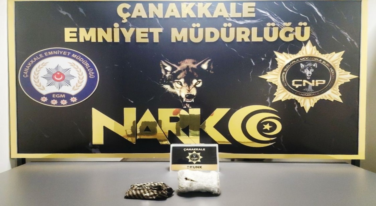 Çanakkalede 544 gram skunk ele geçirilen şüpheli tutuklandı