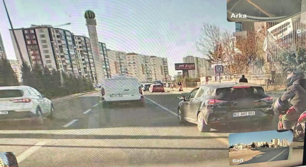 Diyarbakırda trafikte çirkin hareket