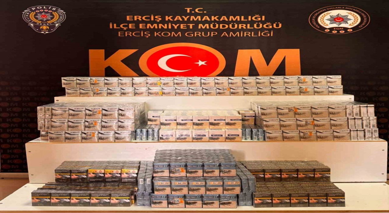 Ercişte bin 700 paket gümrük kaçağı sigara ele geçirildi