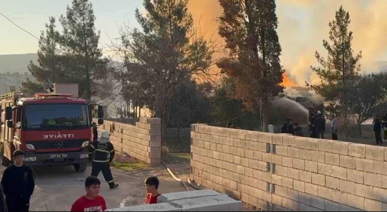 Gaziantepte bağ evinde korkutan yangın