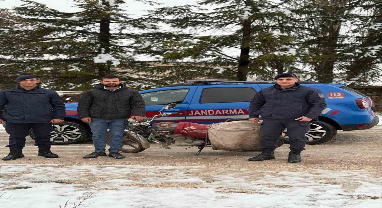 Kırşehirde çalınan motosikleti jandarma buldu