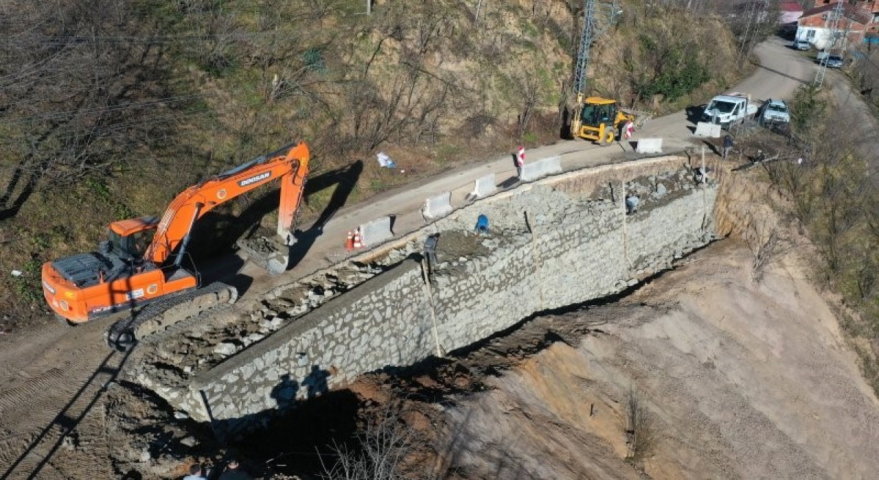 Orduda 30 kilometrelik yol, taş duvar ile koruma altına alınıyor