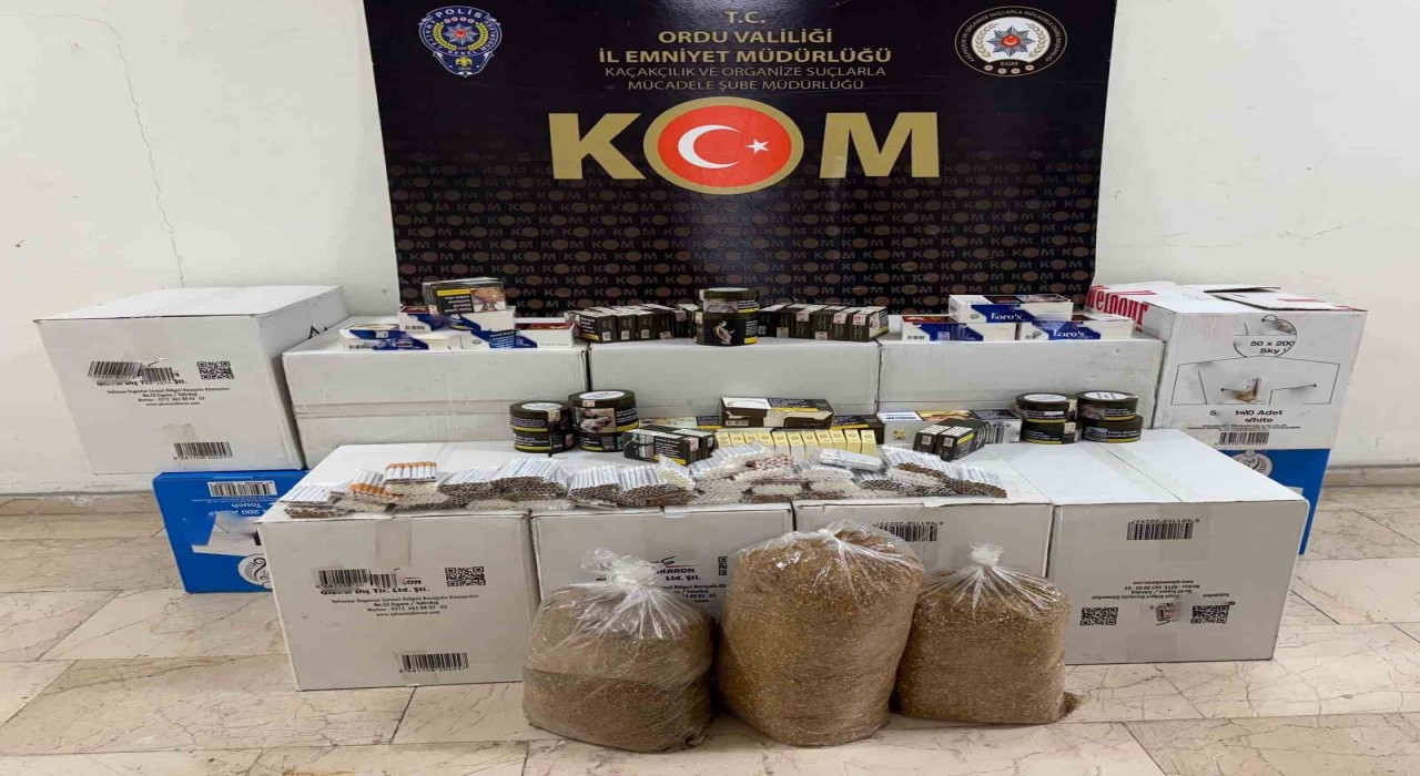 Orduda kaçak tütün operasyonu