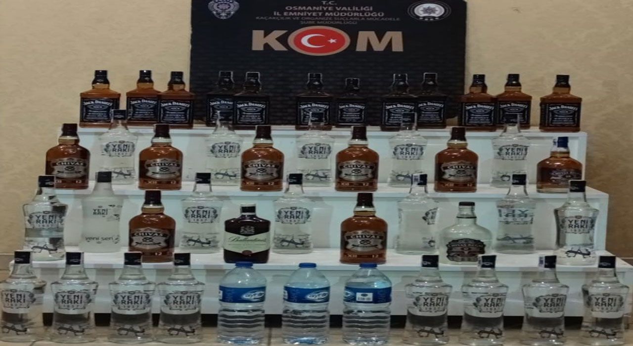 Osmaniye'de Gümrük Kaçağı Alkol Operasyonu