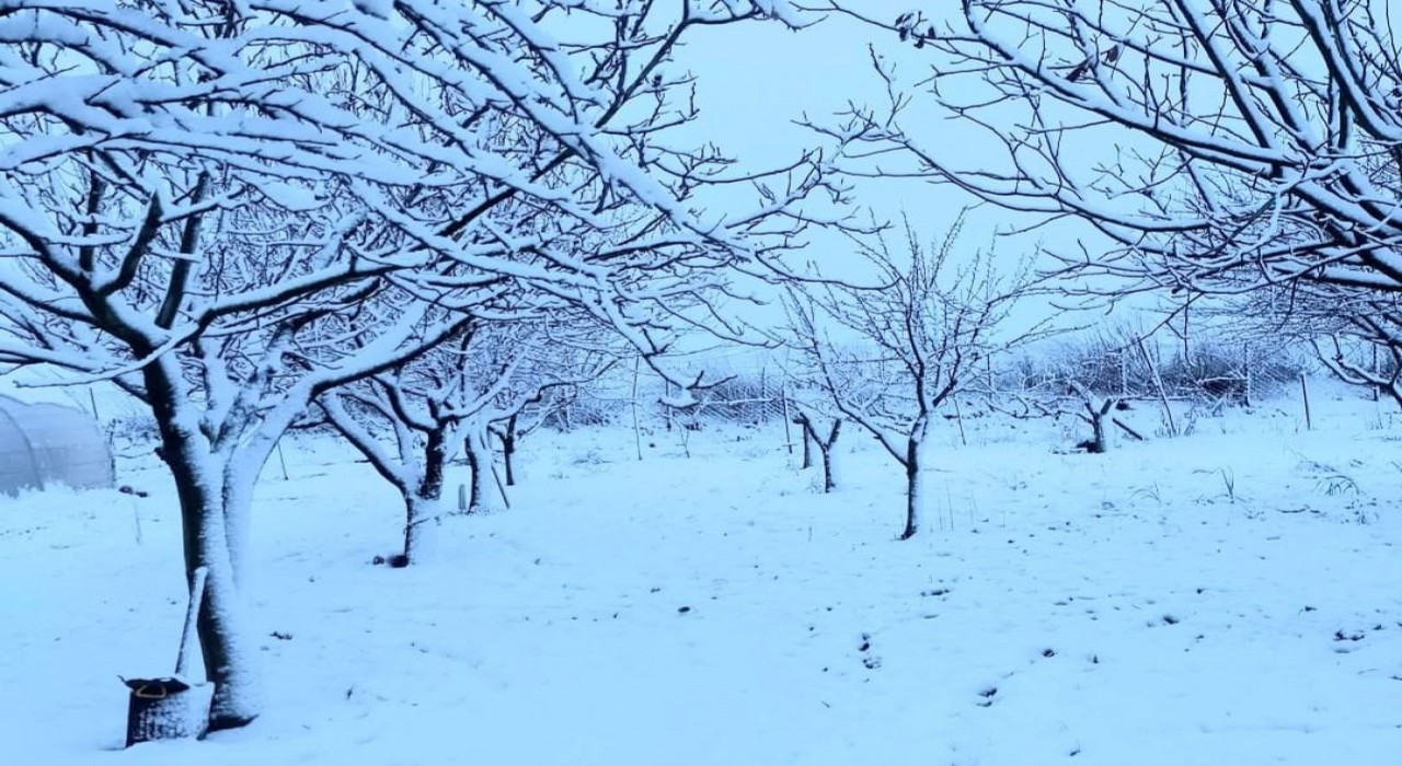 Tekirdağ Hayraboluda kar yağışı