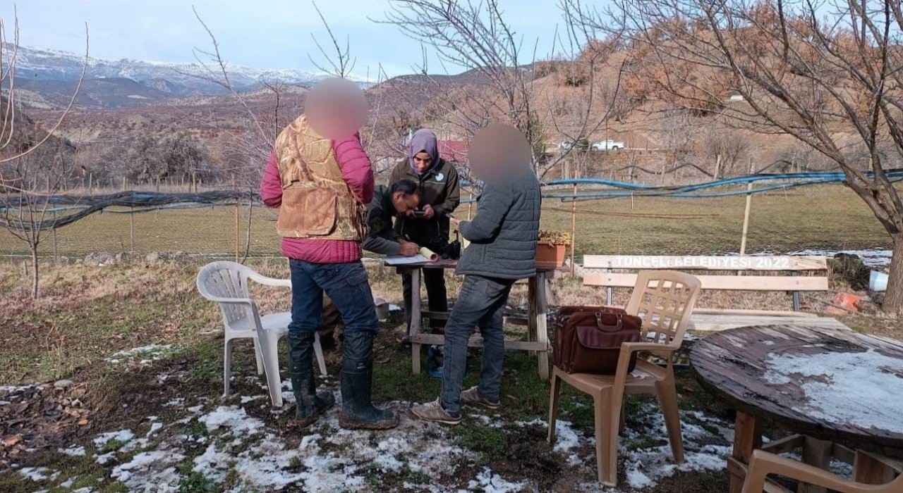 Tuncelide 12 avcıya idari işlem uygulandı