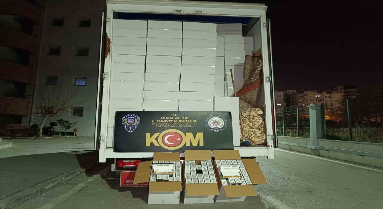 Adanada 7.5 milyon adet kaçak makaron ele geçirildi