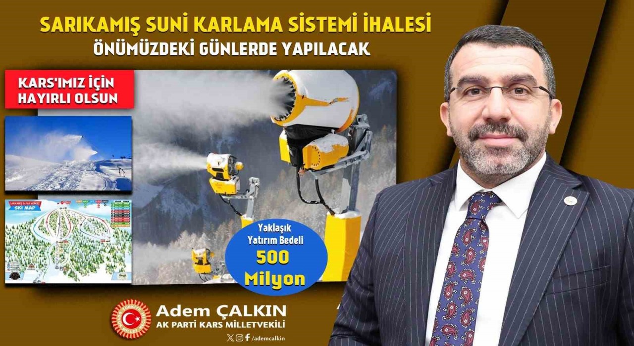 Adem Çalkından Sarıkamışa Suni Karlama Tesisi Müjdesi