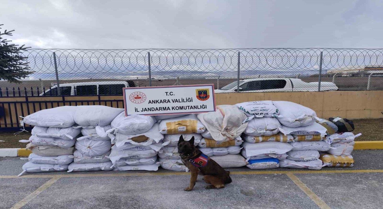 Ankarada bir tırda 4 ton 700 kilo kaçak tütün ele geçirildi