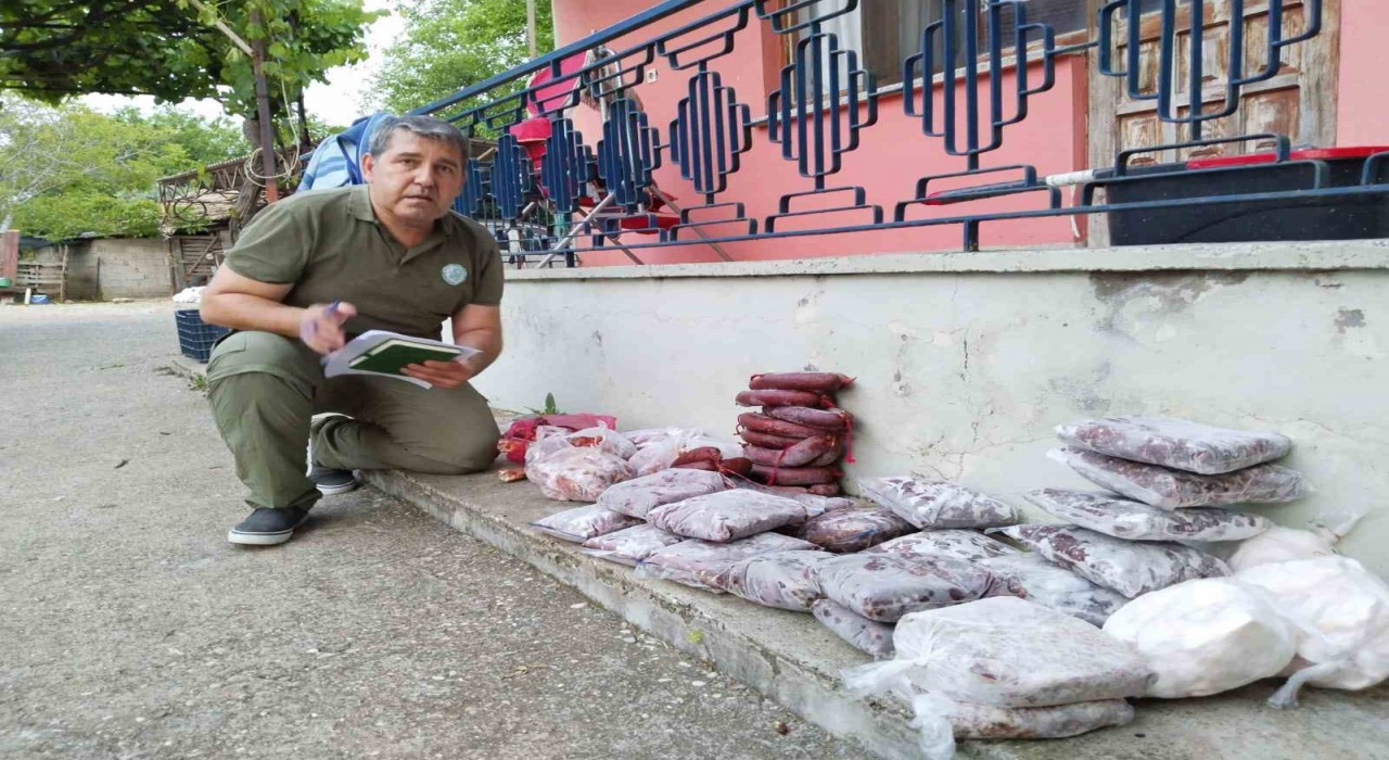 Antalyada yasa dışı avlanan 48 kilo yaban keçisi ve kızıl geyik eti buzdolabında bulundu