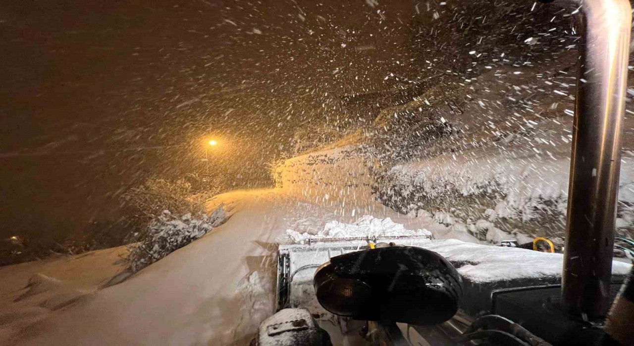 Artvinde kar yağışı sonrası ekipler cadde ve sokaklarda çalışma başlattı