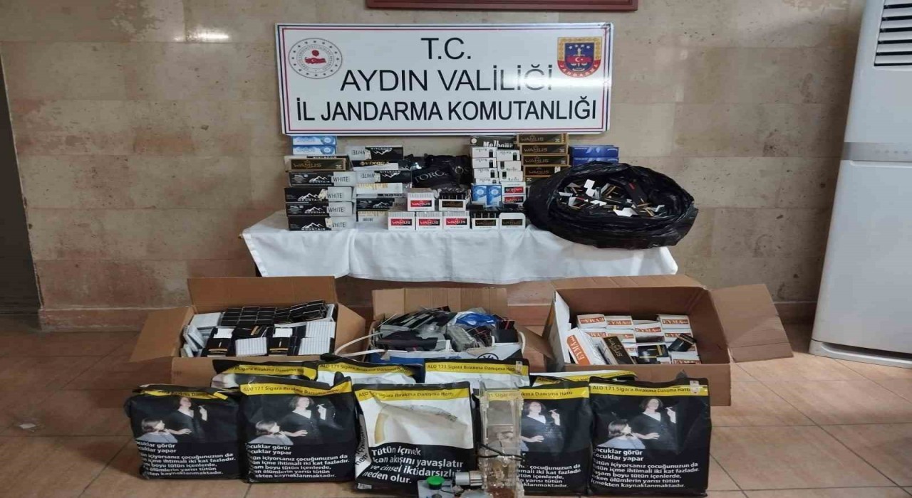 Aydında jandarmadan bandrolsüz sigara baskını