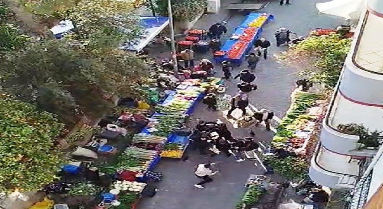 Aydında pazar yerinde yumruklu kavga