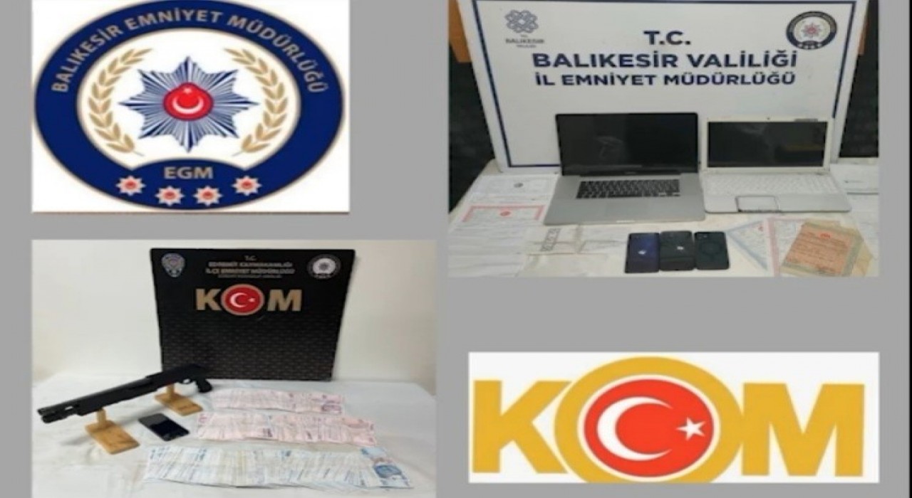 Balıkesirde organize suç örgütü operasyonu 6 gözaltı