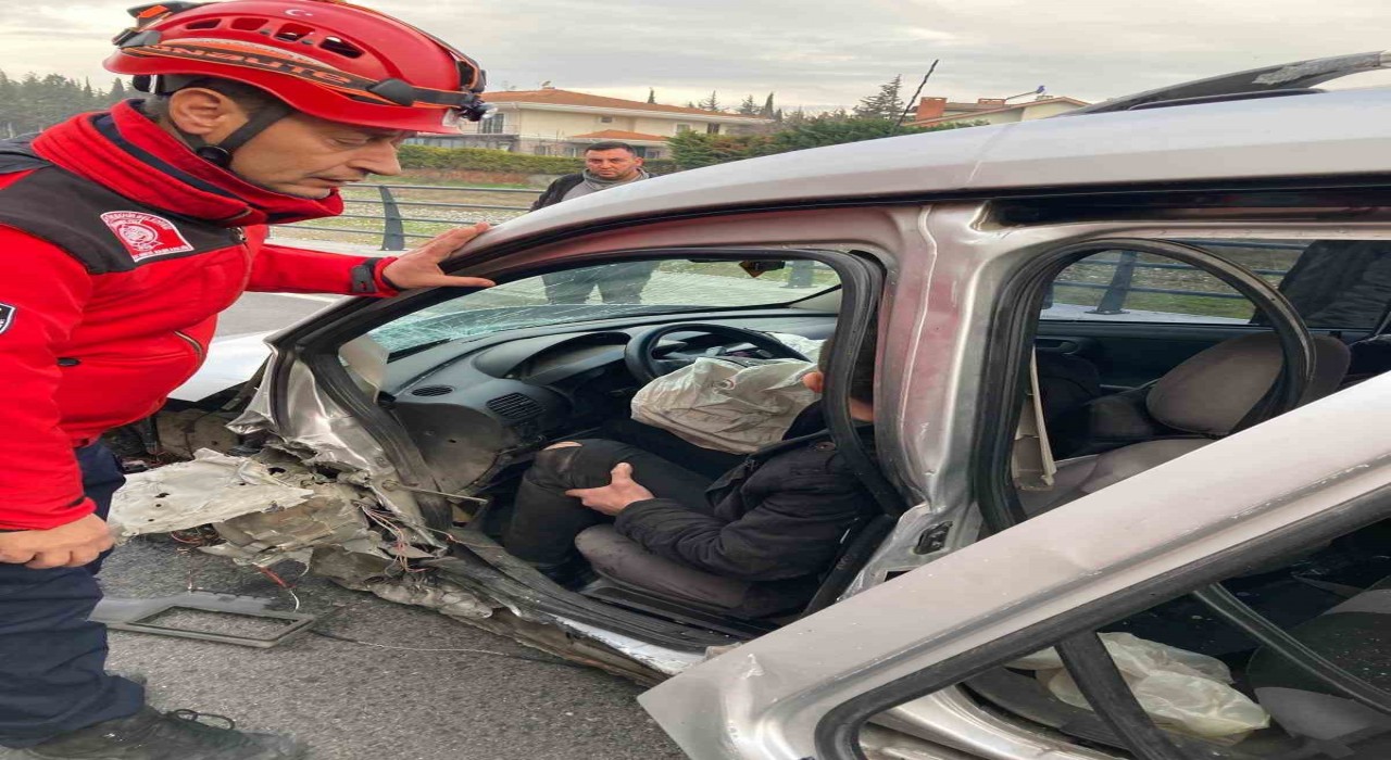 Balıkesirde trafik kazası: 1 yaralı