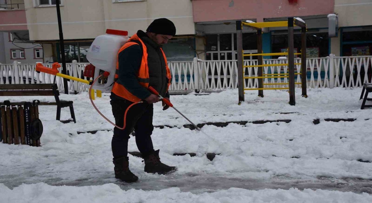 Başkan Türkel: Ekiplerimiz canla başla karla mücadele çalışmaları yürütüyor