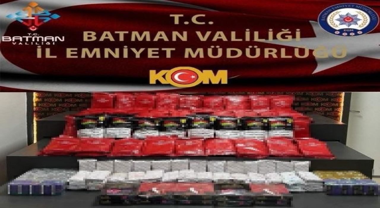 Batmanda nargile tütünü ve elektronik sigara ele geçirildi