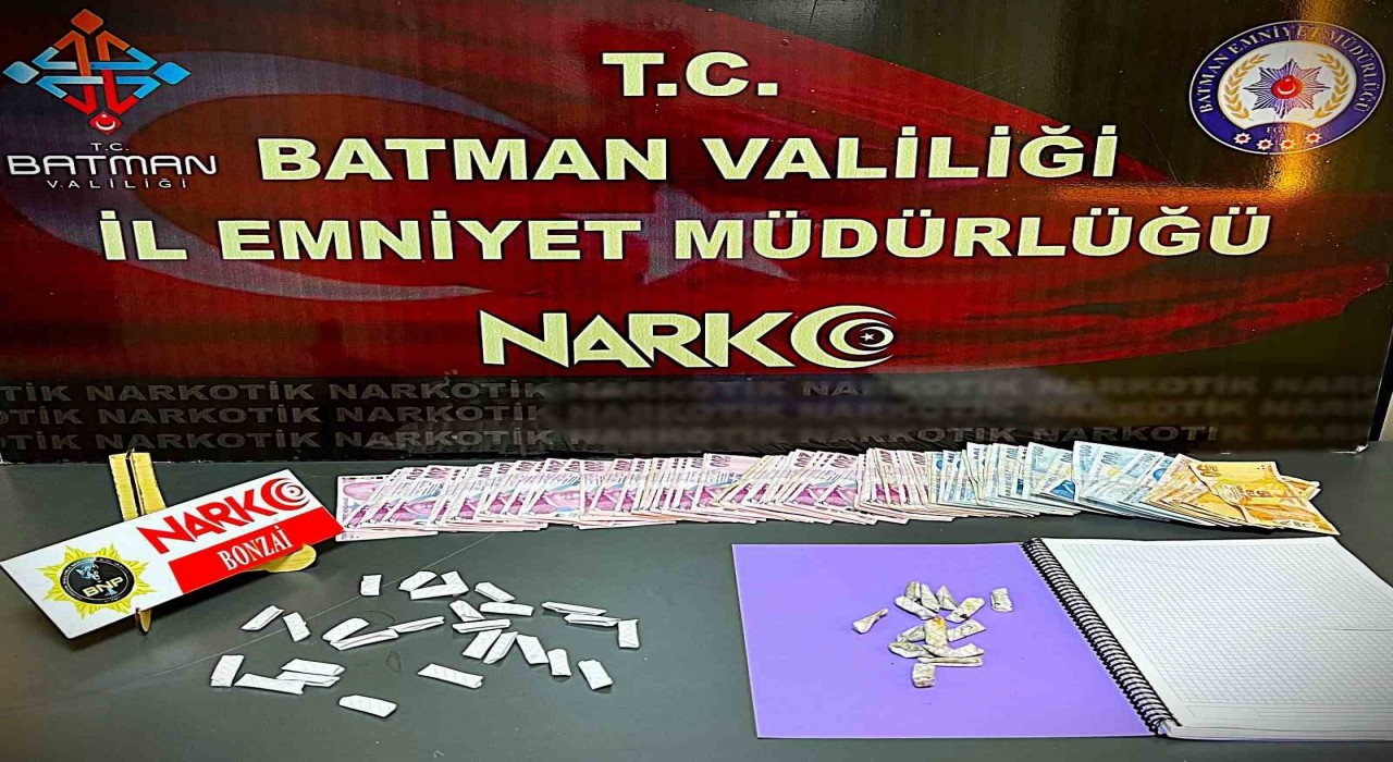 Batmanda üzerinden 41 parça uyuşturucu çıkan şüpheli tutuklandı