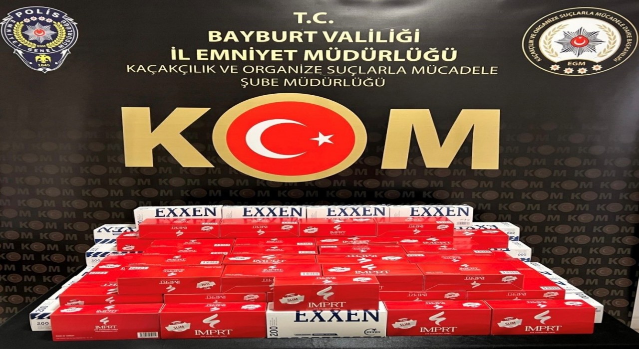 Bayburtta kaçak 20 bin adet boş makaron ele geçirildi