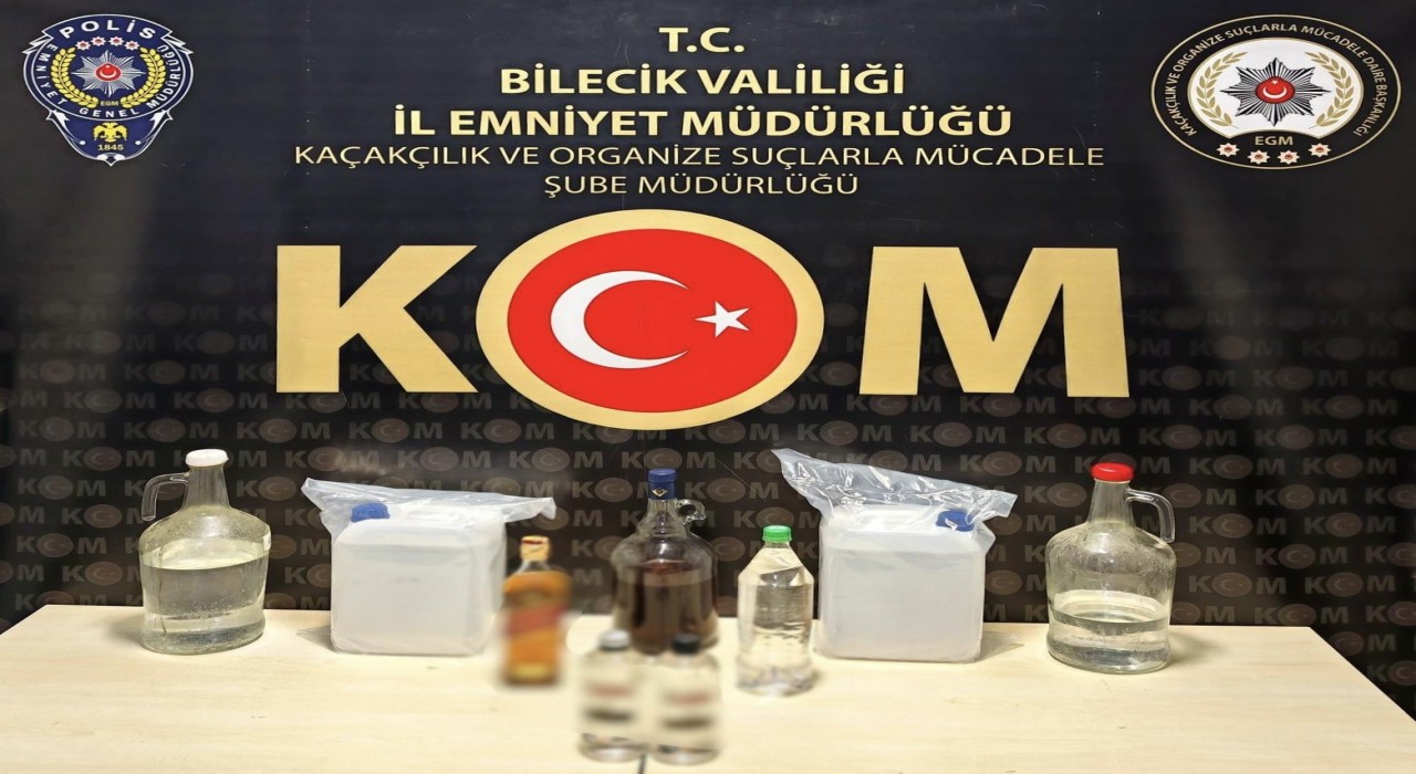 Bilecikte kaçak içki üreten şahsın evine operasyon düzenlendi