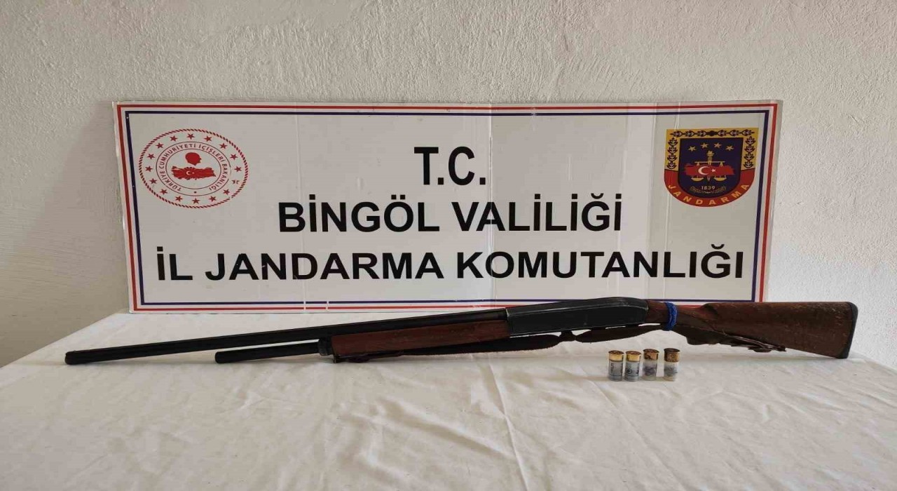 Bingölde 2 adet tüfek ele geçirildi