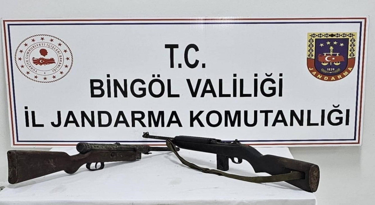 Bingölde 6 tüfek ele geçirildi
