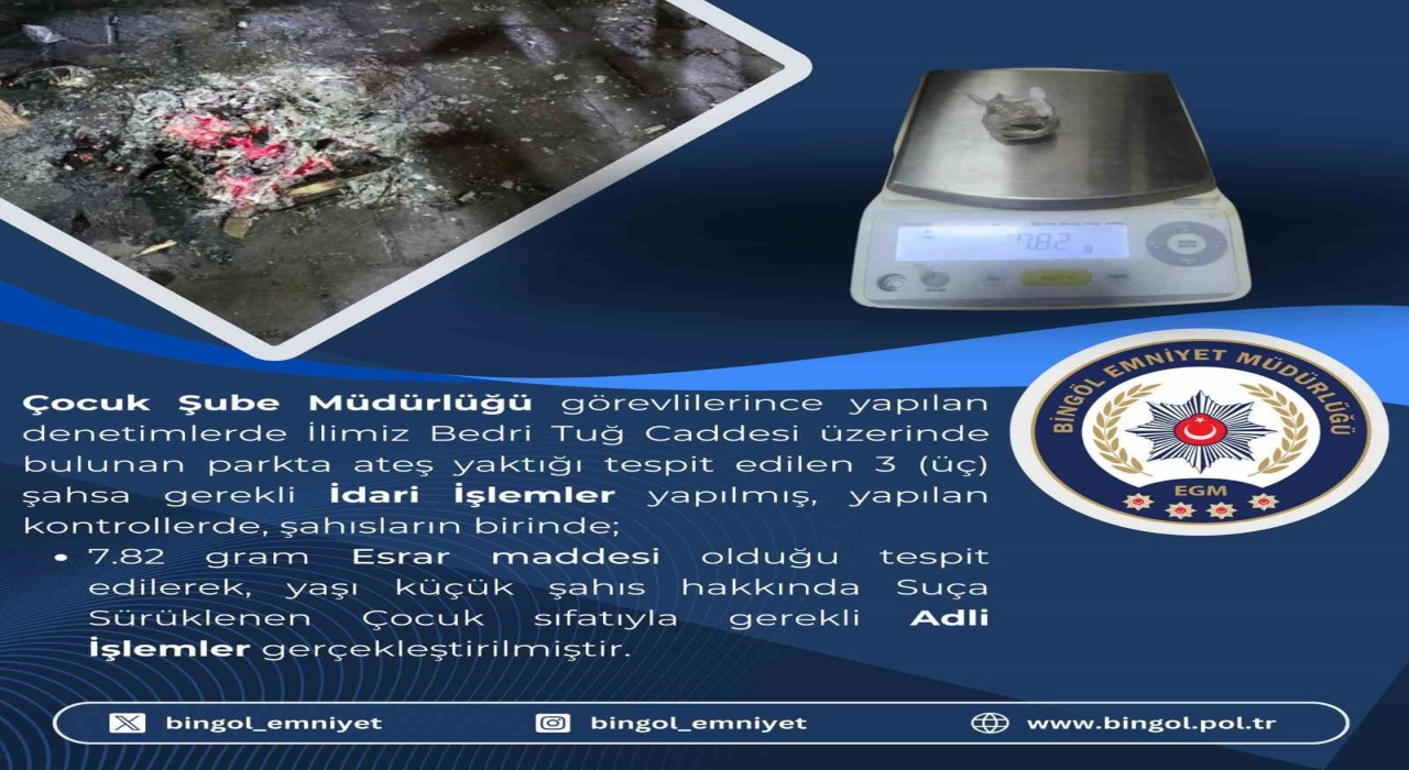 Bingölde uyuşturucu madde ele geçirildi