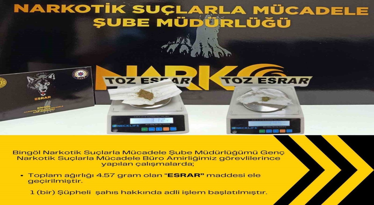 Bingölde uyuşturucu operasyonu