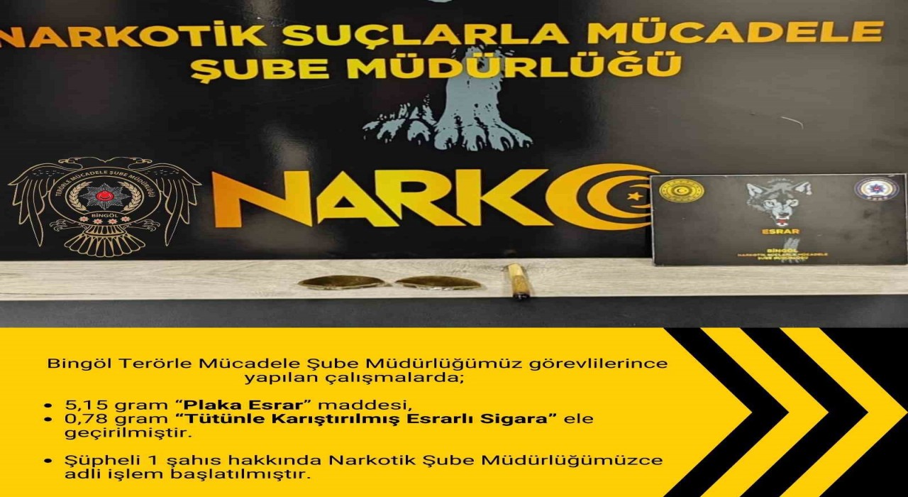 Bingölde uyuşturucuyla mücadele çalışmaları