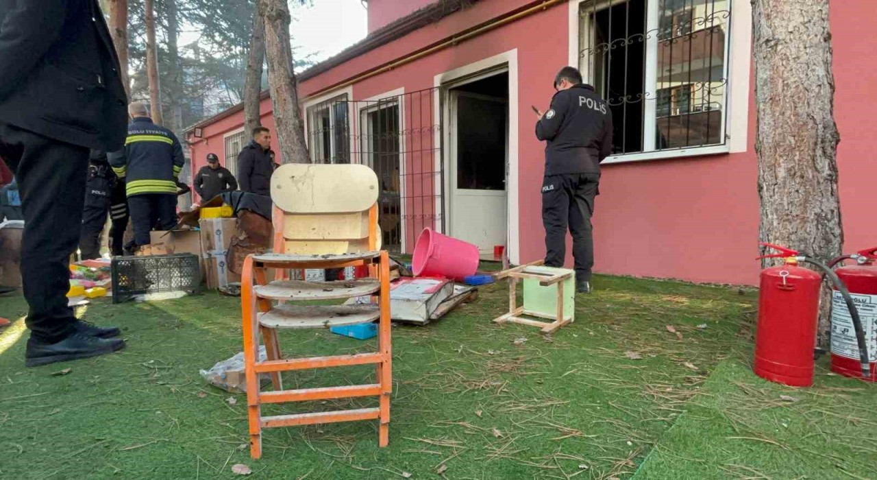 Boluda anaokulunda korkutan yangın