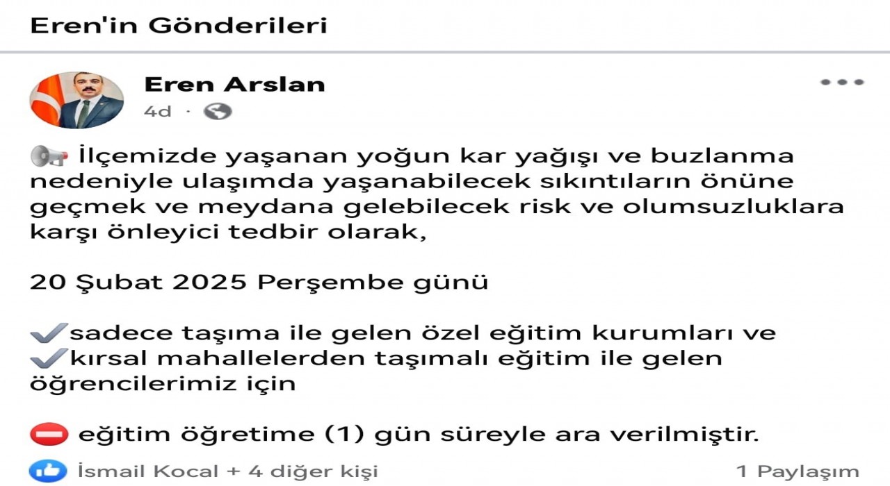 Bursanın İnegöl ve İznik ilçelerinde eğitime kar engeli