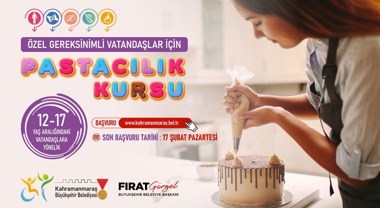 Büyükşehir’den Özel Gereksinimli Bireylere Pastacılık Kursu