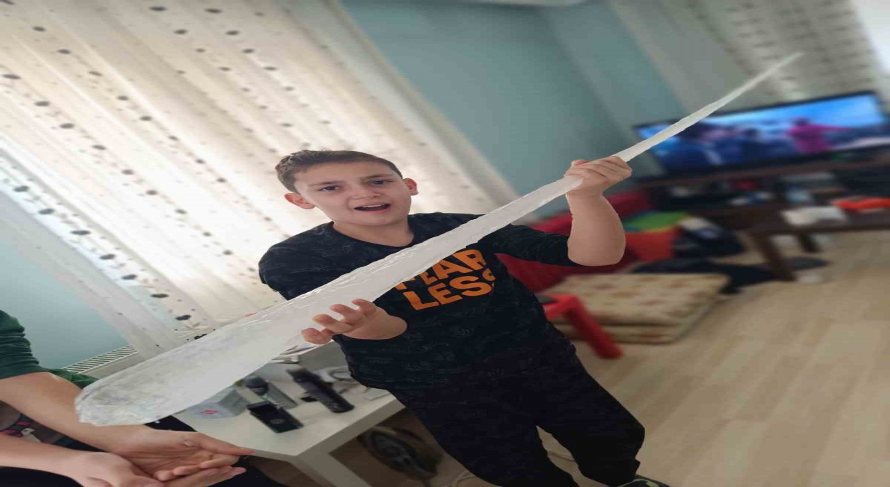 Buz sarkıtlı Ankara manzarası
