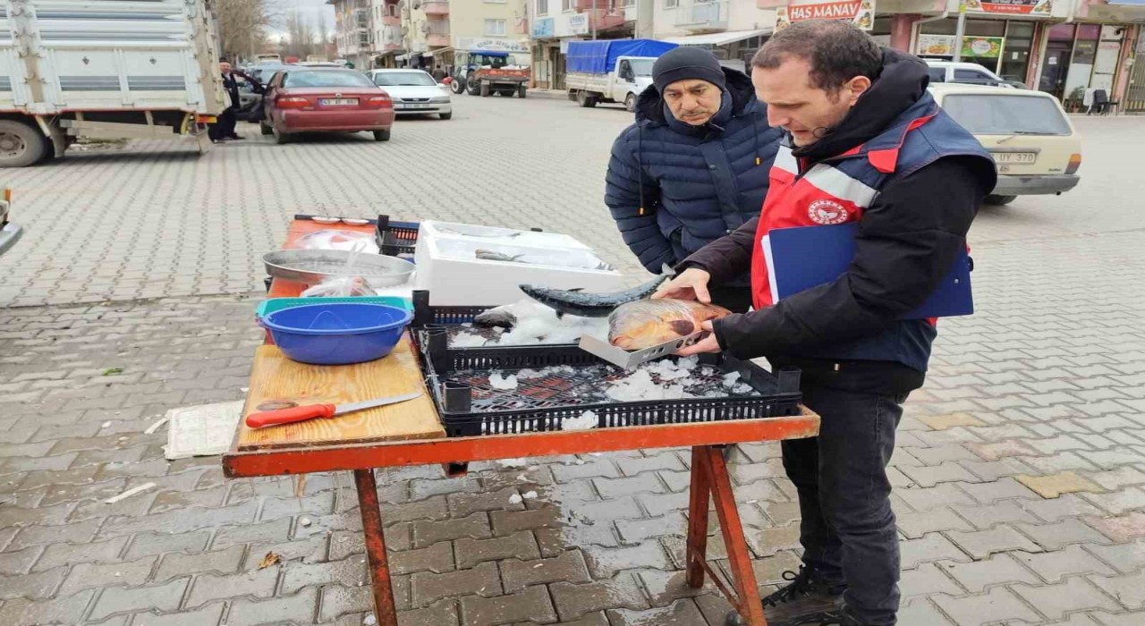 Çavdarhisarda balık satış yeri denetimleri