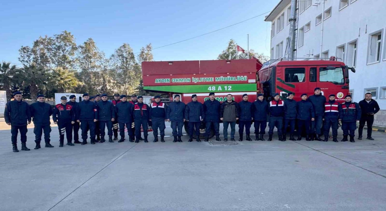 Çinede jandarma personeline yangın önleme ve söndürme eğitimi verildi