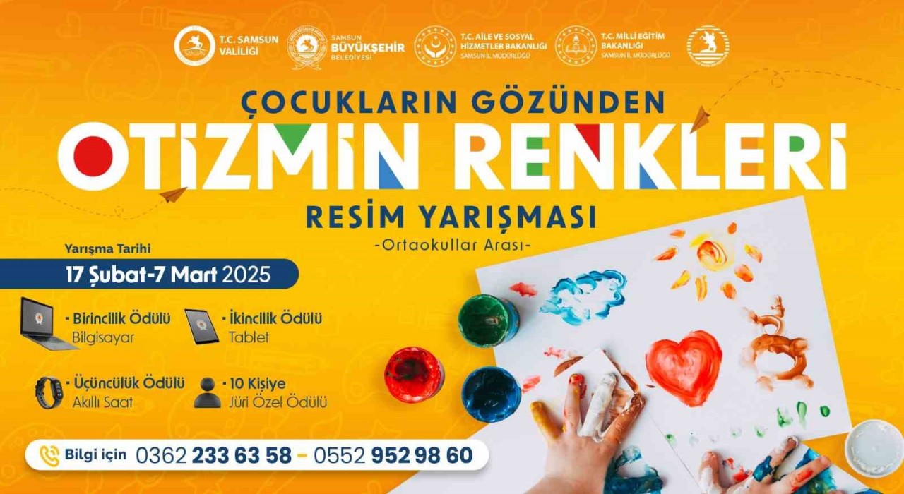 Çocukların Gözünden Otizmin Renkleri resim yarışması