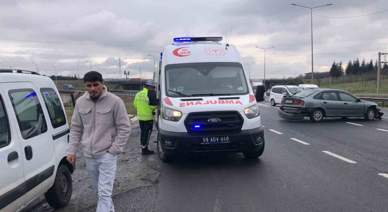 Çorluda trafik kazası: 1 yaralı