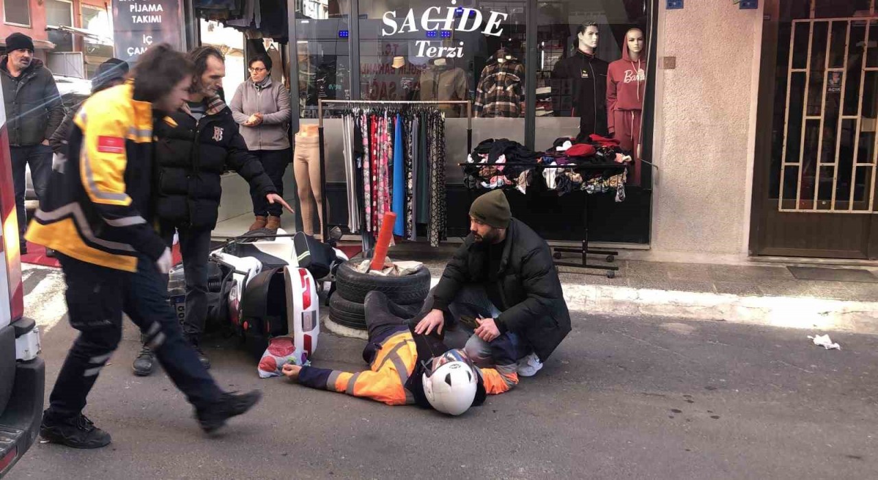 Çorluda trafik kazası: 1 yaralı