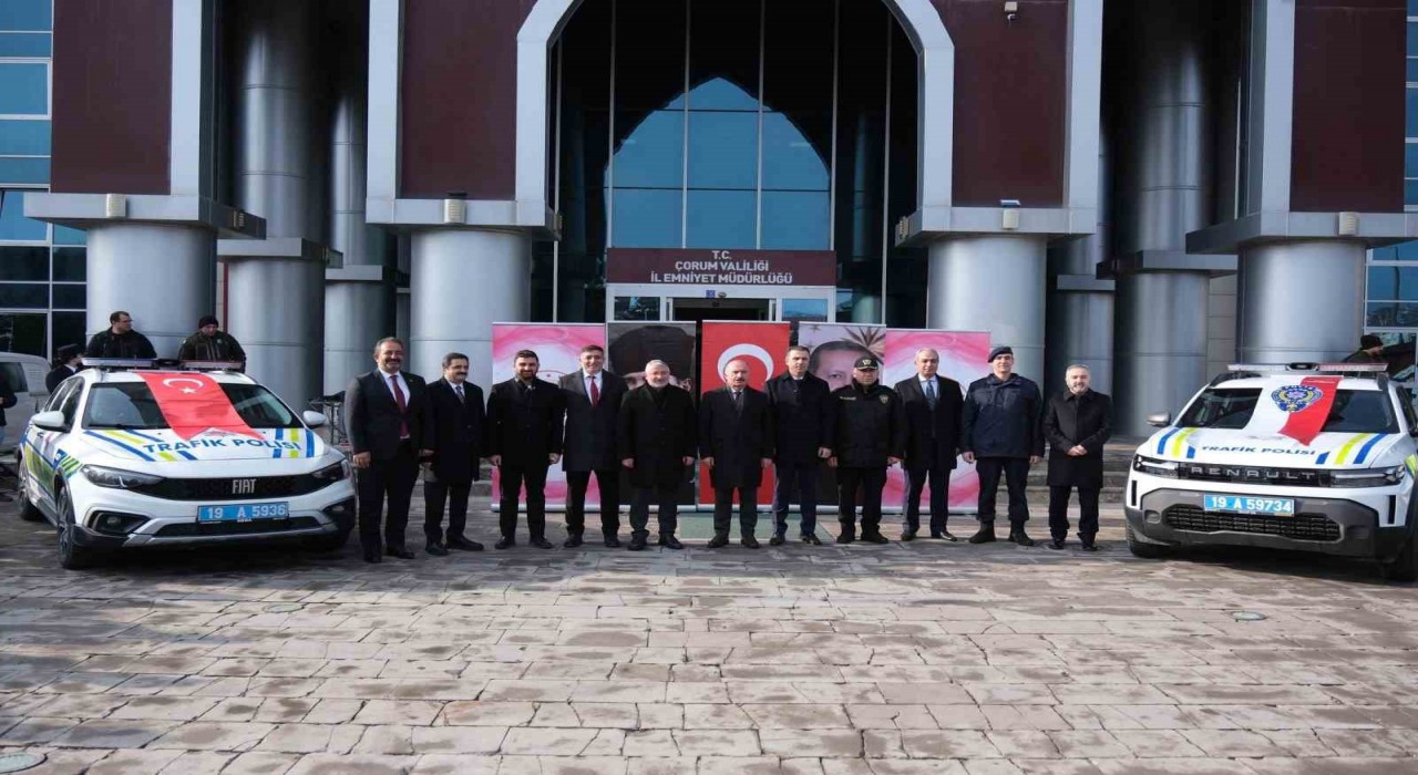 Çorum Emniyet Müdürlüğü’ne araç desteği