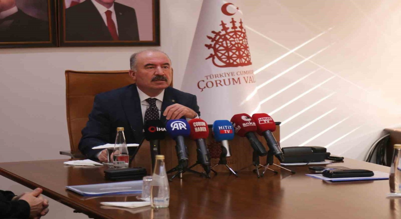 Çorum Valisi Ali Çalgan: Kişilere karşı işlenen tüm olaylarda 2024 yılında yüzde 5 oranında azalma sağlanmıştır