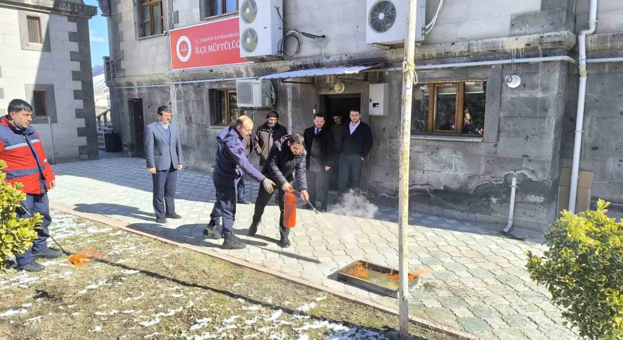 Darende Müftülüğünde yangın güvenliği eğitimi