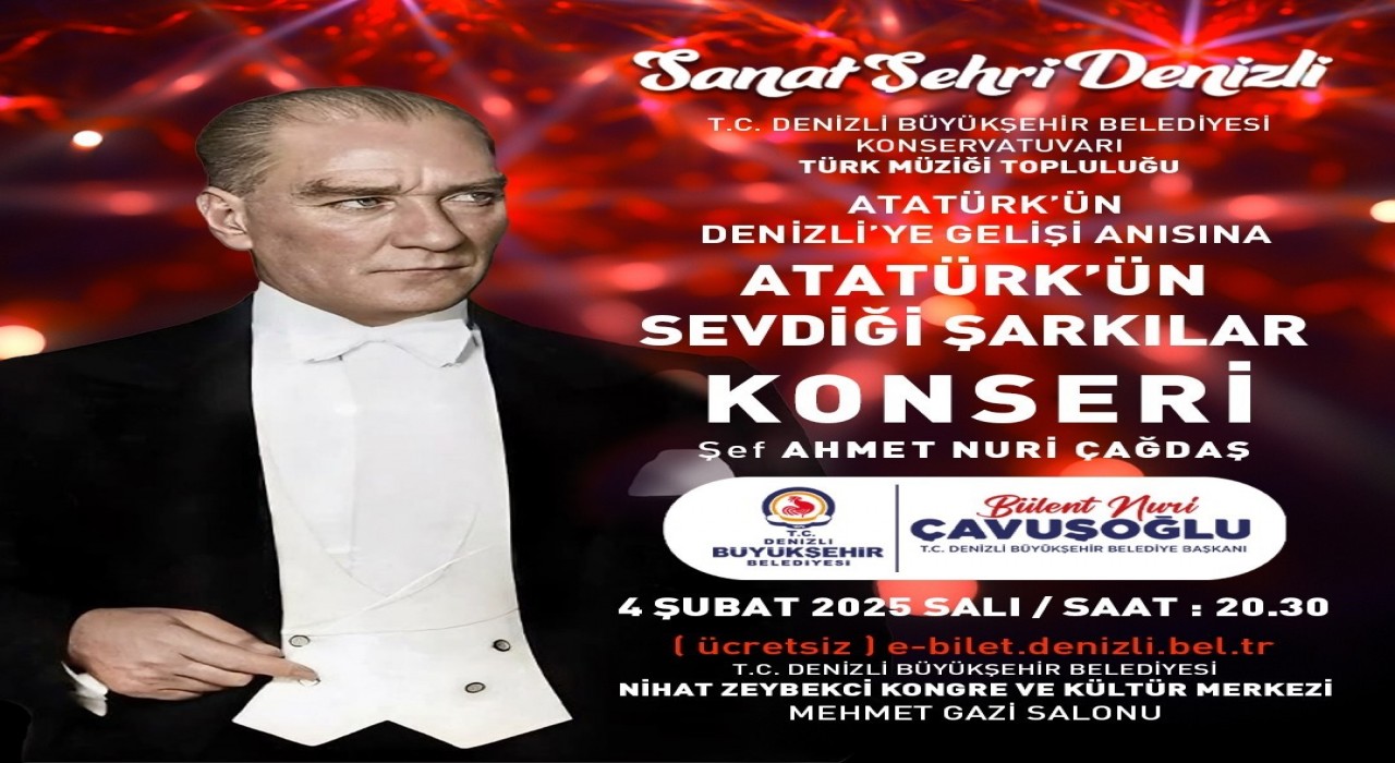 Denizlide Atatürkün ziyaretinin 94. yıldönümünü coşkuyla kutlayacak