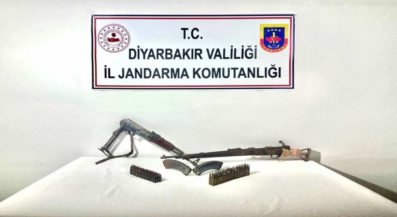 Diyarbakırda 2 adet ruhsatsız uzun namlulu silah ele geçirildi