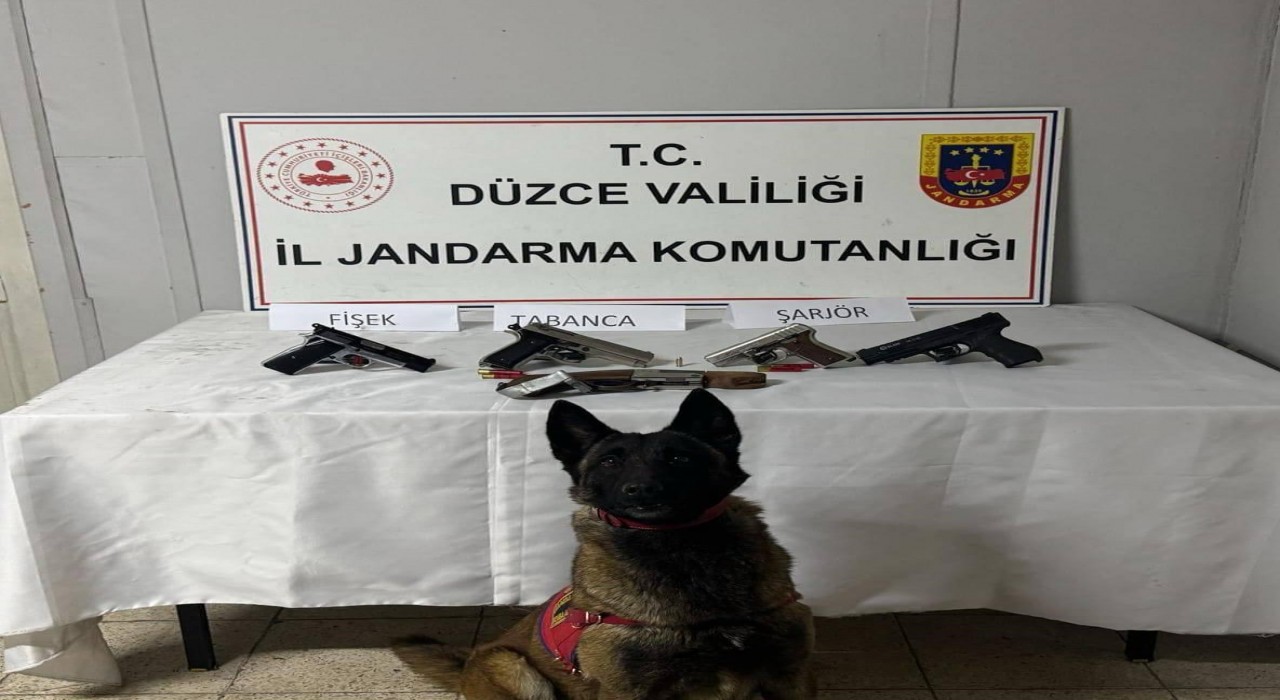 Düzcede 5 adet ruhsatsız tabanca ele geçirildi
