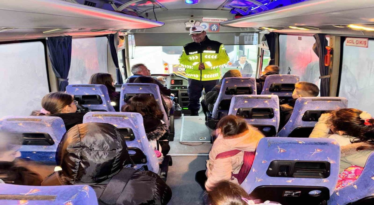 Edirnede okul servis araçlarına denetim
