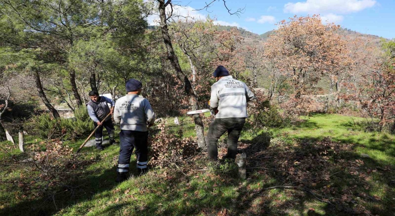 Efelerden Gölcük Mahallesi mezarlığında kapsamlı çalışma